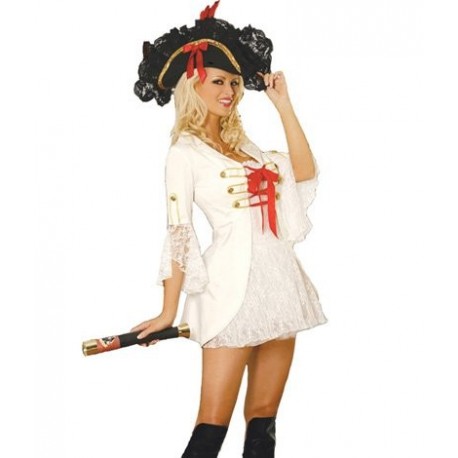 Costume de pirate blanc sexy pour femme