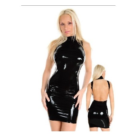Robe en latex dos nu ultra moulante