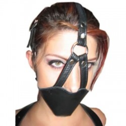 Bondage Leder-Maulkorb mit Ball Gag