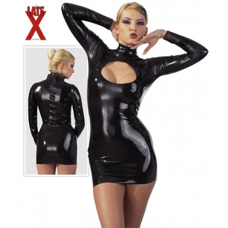 Robe moulante - Latex brillant décolletée