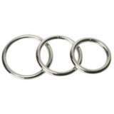 3er Set simple Metall-CockRinge