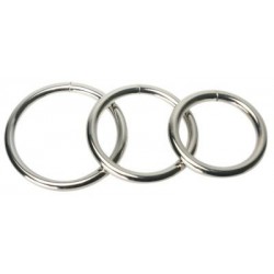 3er Set simple Metall-CockRinge