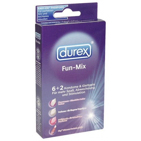 Durex Fun-Mix: Mix aus 6 Kondomen + 2 Gleitgelen