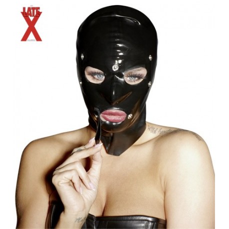 Glänzende Latex Maske - Mit Öffnung am Mund