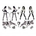 Sexy temporäres Tattoo - Burlesk Pin-up