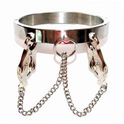 Halsband extreme Unterwerfung - Japanische Nippel-Klemmen Halsband extreme Unterwerfung - Japanische Nippel-Klemmen
