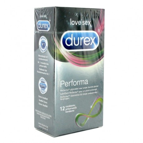 Packung mit 10 oder 50 Durex Performa Kondomen – Verzögern die Ejakulation