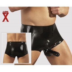 44.58 - Latex-Hschen - Mit aufblasbarem Doppel-Dildo