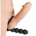 Cockring mit vibrierendem Dildo für doppelte Penetration