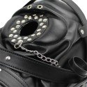 SM Hardcore Maske aus Leder - Bukkake Gokkun Mund Entleerungsteil