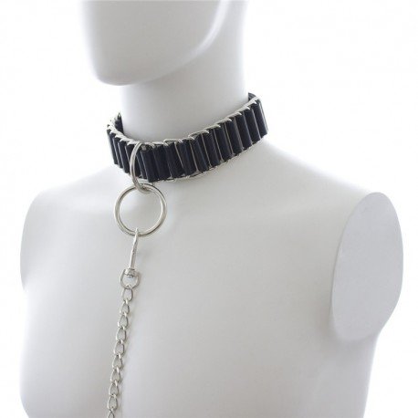 BDSM-Halsband zur Versklavung: The Loop - Leder und Metall