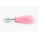 Rosebud - Anal Plug Schmuck - farbiger buschiger Schwanz