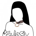 Eng anliegendes Halsband: Leder BDSM Bondage