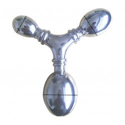 Plug anal 3 boules en métal pour dilatation progressive