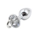 Bijou plug anal, crystal avec anneau