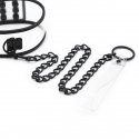 Collier ras du cou soumise plastique transparent & laisse