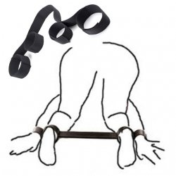 Attache poignets / chevilles, bande nylon avec velcro pour position sexuelle Attache poignets / chevilles, bande nylon avec velcro pour position sexuelle