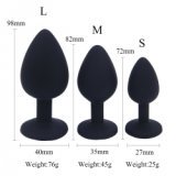 Packung mit 3 Rosebud Silikon Anal Plug S M L.