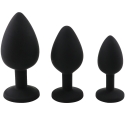 Silicon Anal Plugs - color: black - size: S