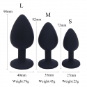 Silicon Anal Plugs - color: black - size: S
