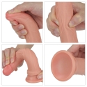 Realistischer Saugnapf Dildo - Dual touch - 18 cm 