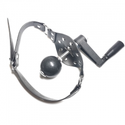 Ballknebel, mit rotierender Folterkurbel