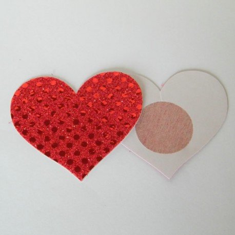 Cache-Téton - Nippies - Coeur et pompon