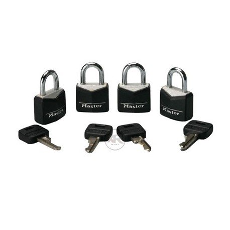 Set aus 4 Schlösser + Tasten - Masterlock