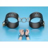 Verstellbare Handschellen aus Leder, mit Schloss verschließbar