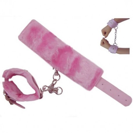 Leder & Pelz Handschellen Pink