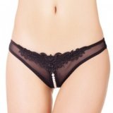 Slip mit Schlitz und Perlenreihe 