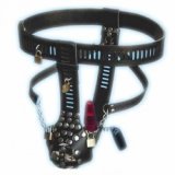 Keuschheitsgürtel für den Mann aus Leder mit Analdildo