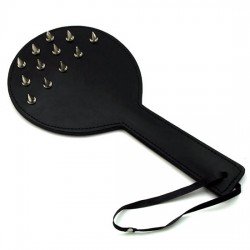 Tapette de fessée en cuir : Avec clous de soumission Tapette de fessée en cuir : Avec clous de soumission